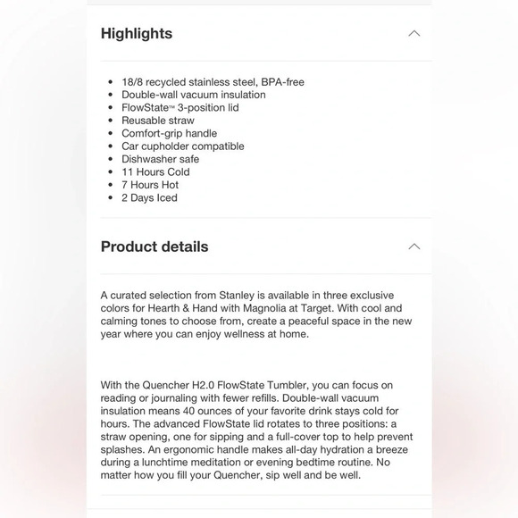 Stanley Tumbler 40oz Quencher Hearth & Hand with Magnolia Restful Green - Picture 17 of 17